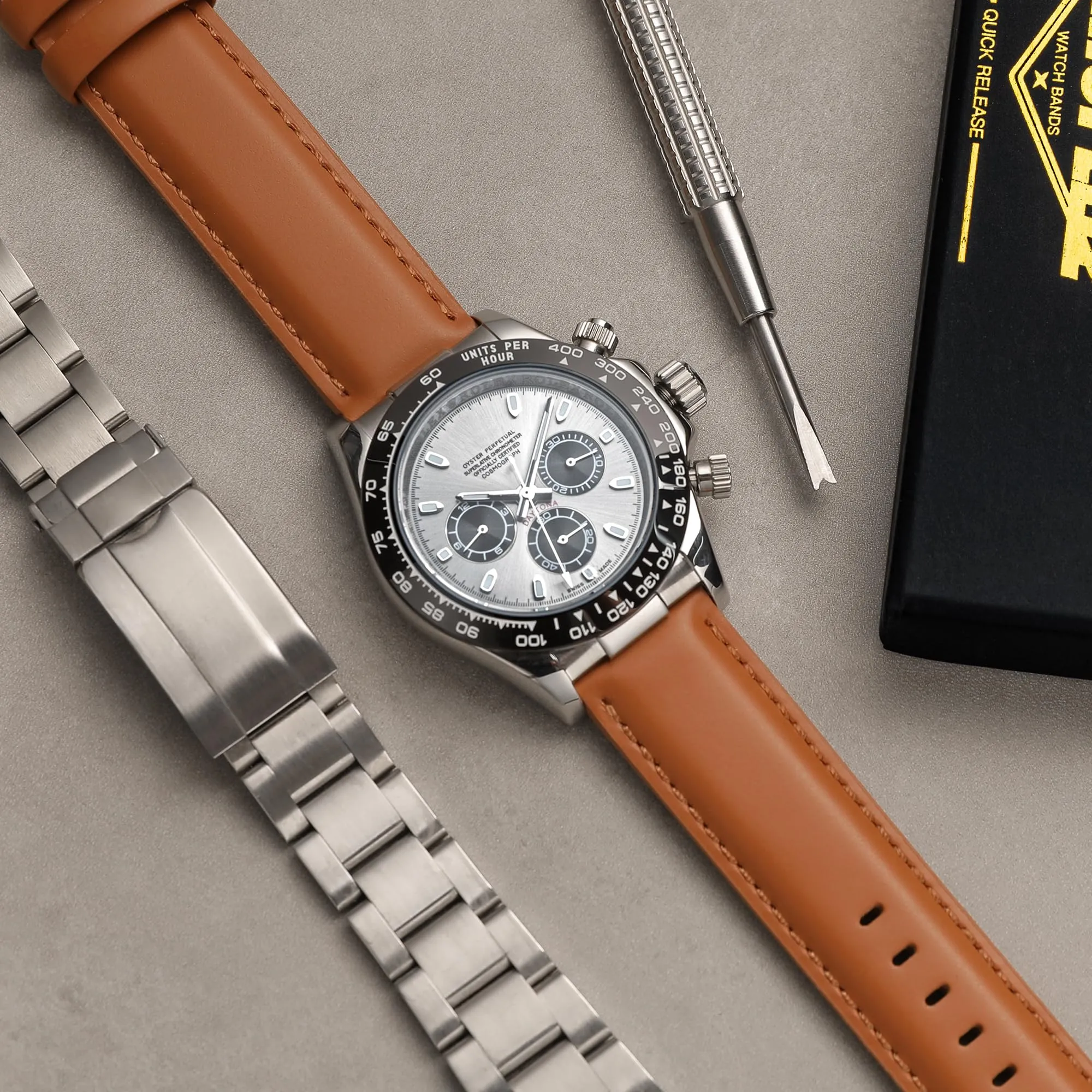 CORROPELLE Cinturini Orologio in Pelle a Sgancio Rapido 18mm 19mm 20mm 21mm 22mm, Elegante Cinturino Vera Pelle Alta qualità Cinturini Ricambio per Uomo Donna, Orologio e Smartwatch - immagine 4