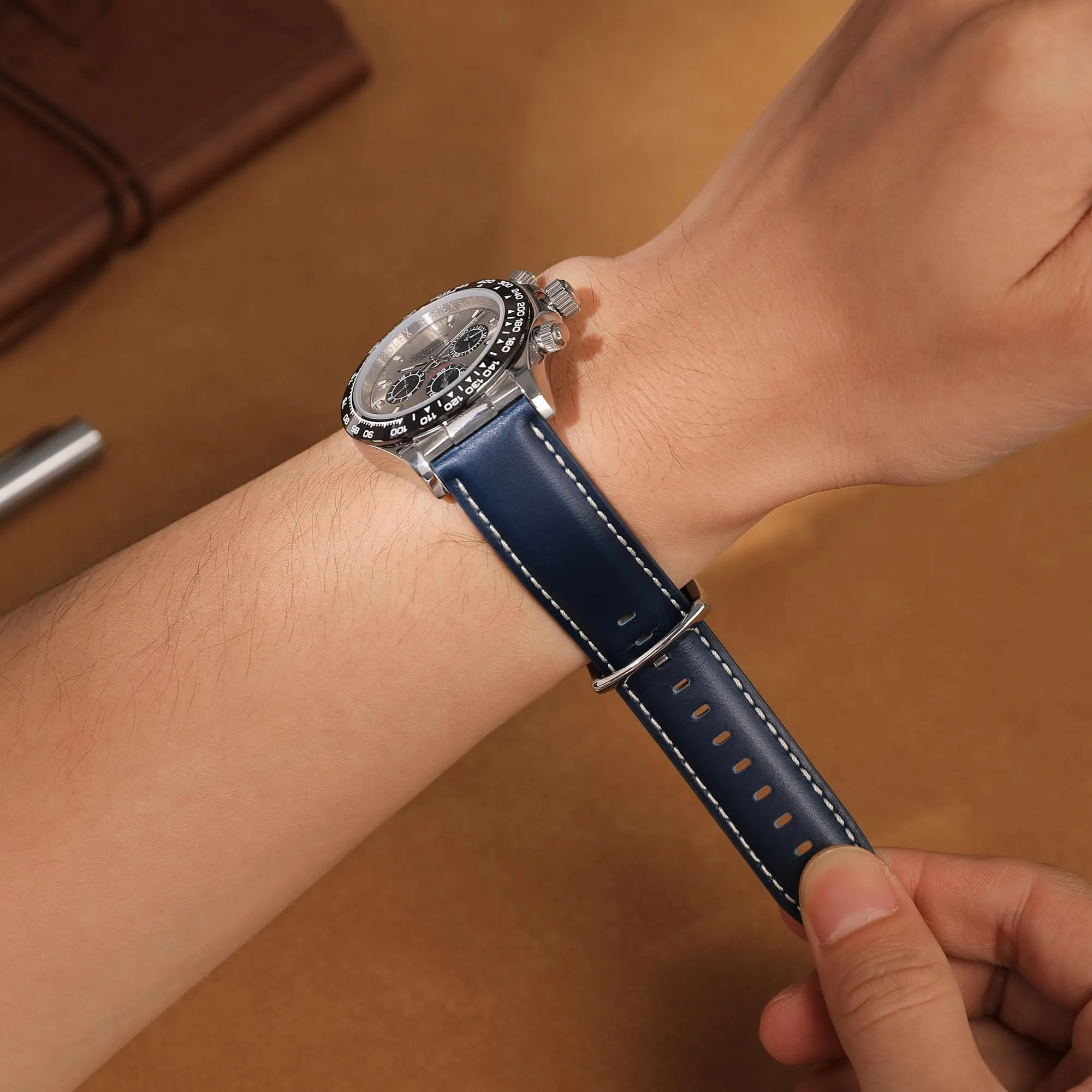 CORROPELLE Cinturini Orologio in Pelle a Sgancio Rapido 18mm 19mm 20mm 21mm 22mm, Elegante Cinturino Vera Pelle Alta qualità Cinturini Ricambio per Uomo Donna, Orologio e Smartwatch - immagine 8