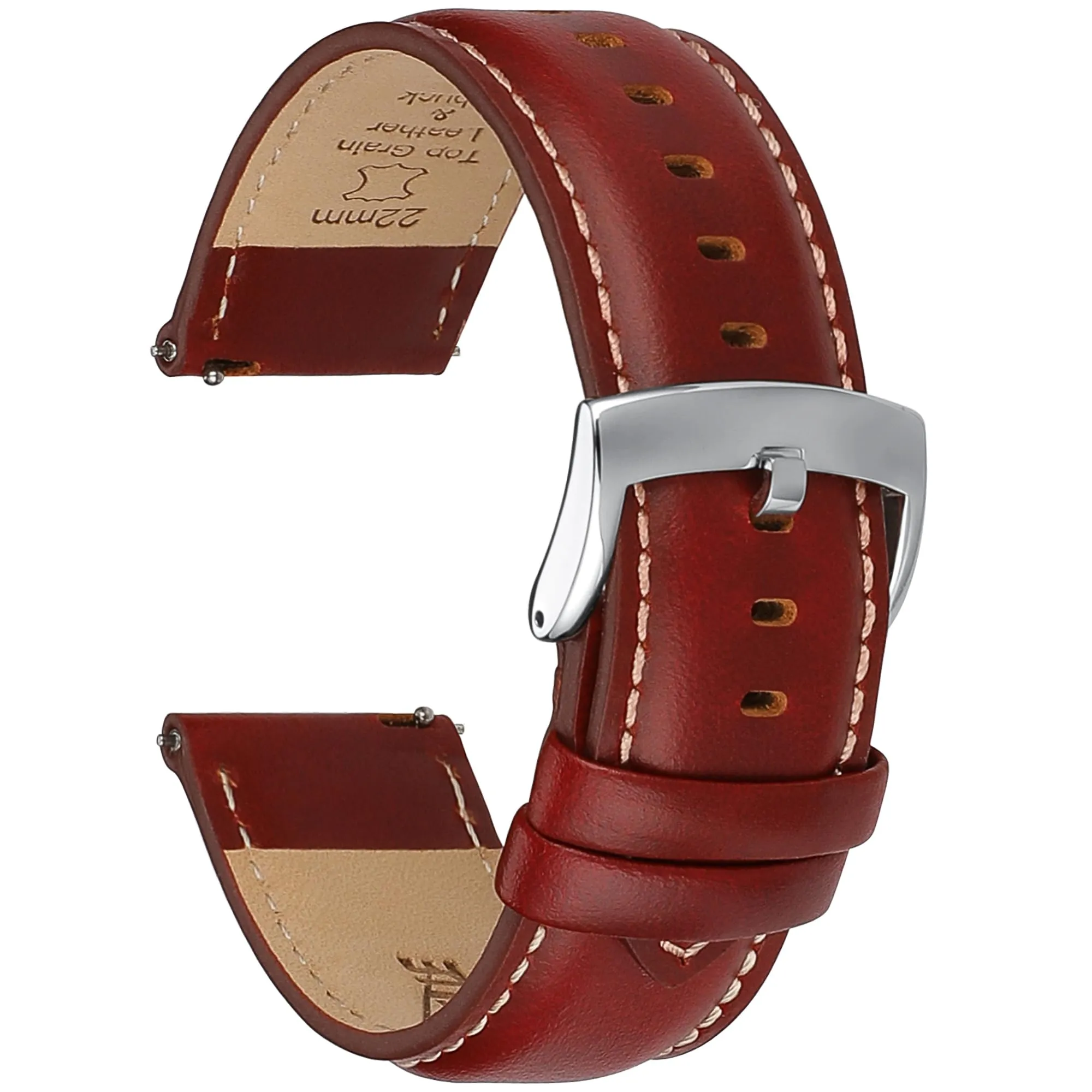 CORROPELLE Cinturini Orologio in Pelle a Sgancio Rapido 18mm 19mm 20mm 21mm 22mm, Elegante Cinturino Vera Pelle Alta qualità Cinturini Ricambio per Uomo Donna, Orologio e Smartwatch - immagine 1