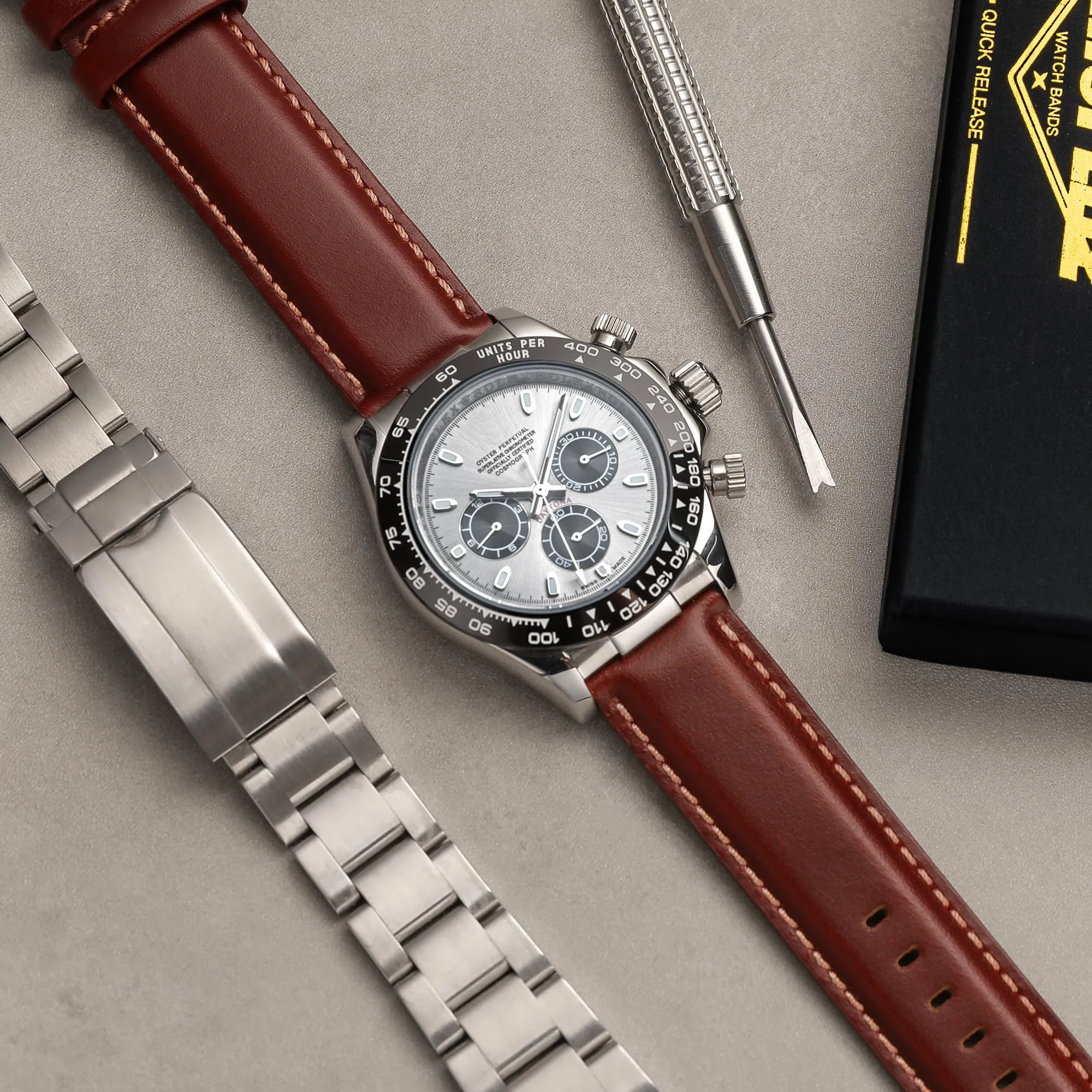 CORROPELLE Cinturini Orologio in Pelle a Sgancio Rapido 18mm 19mm 20mm 21mm 22mm, Elegante Cinturino Vera Pelle Alta qualità Cinturini Ricambio per Uomo Donna, Orologio e Smartwatch - immagine 4