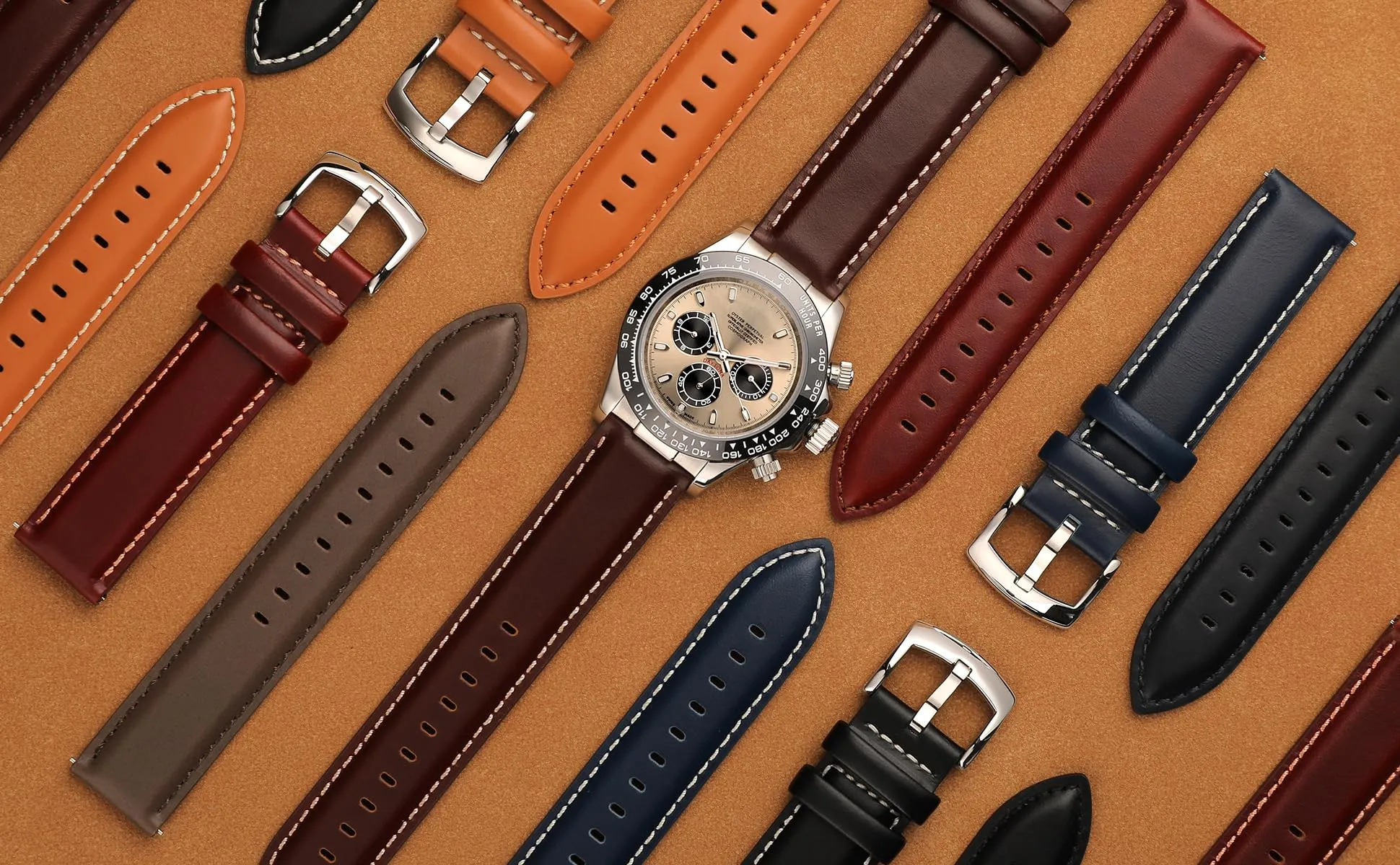 CORROPELLE Cinturini Orologio in Pelle a Sgancio Rapido 18mm 19mm 20mm 21mm 22mm, Elegante Cinturino Vera Pelle Alta qualità Cinturini Ricambio per Uomo Donna, Orologio e Smartwatch - immagine 9