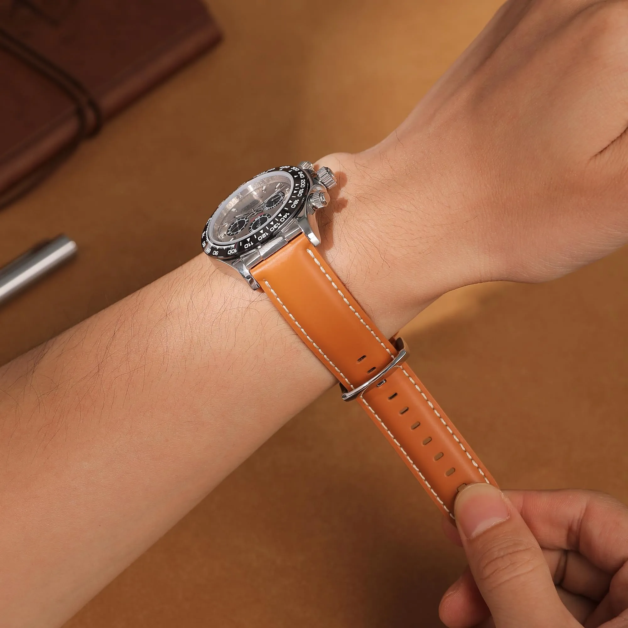 CORROPELLE Cinturini Orologio in Pelle a Sgancio Rapido 18mm 19mm 20mm 21mm 22mm, Elegante Cinturino Vera Pelle Alta qualità Cinturini Ricambio per Uomo Donna, Orologio e Smartwatch - immagine 8