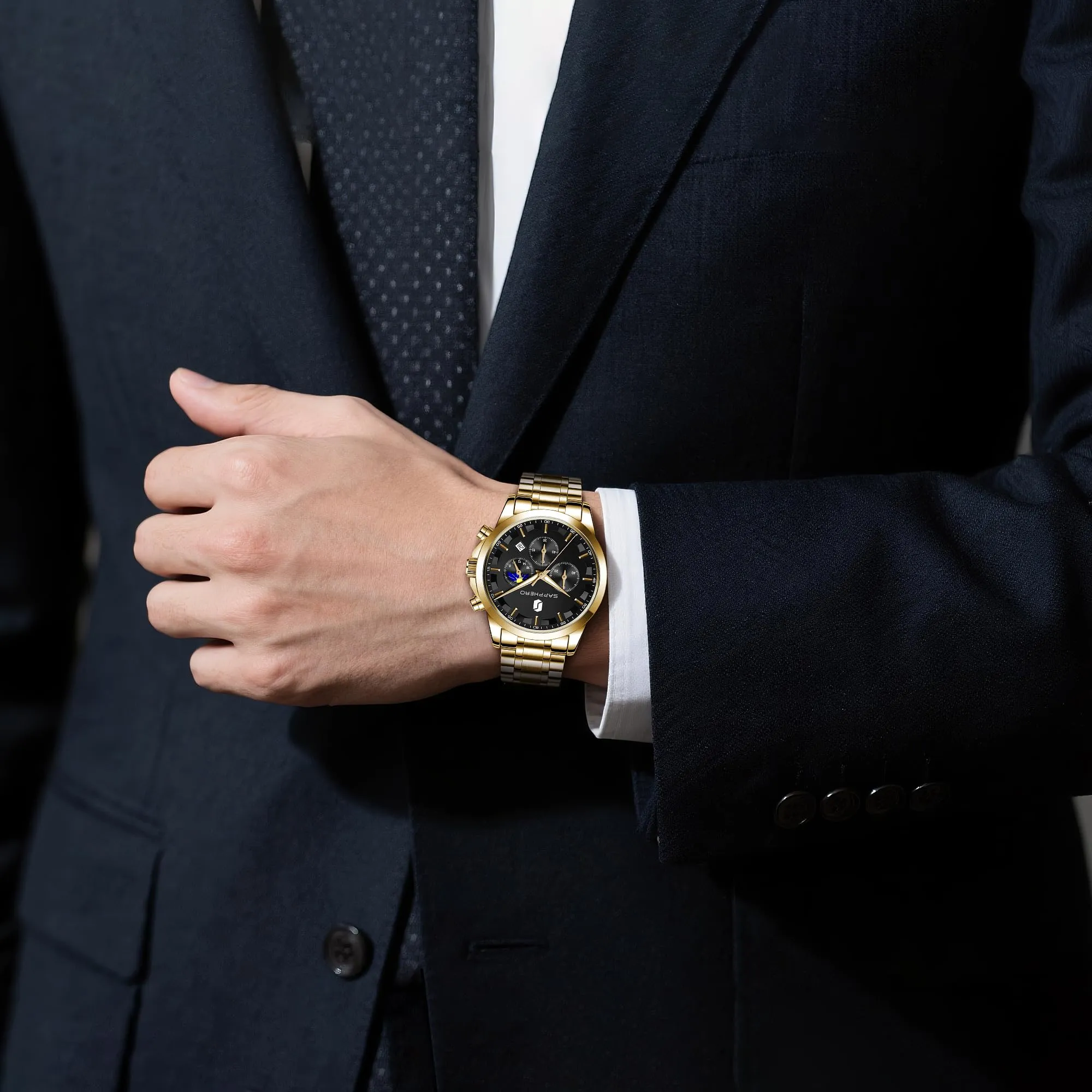 BENYAR BY Orologio da uomo quarzo analogico Cronografi Orologi uomo Regali - immagine 4