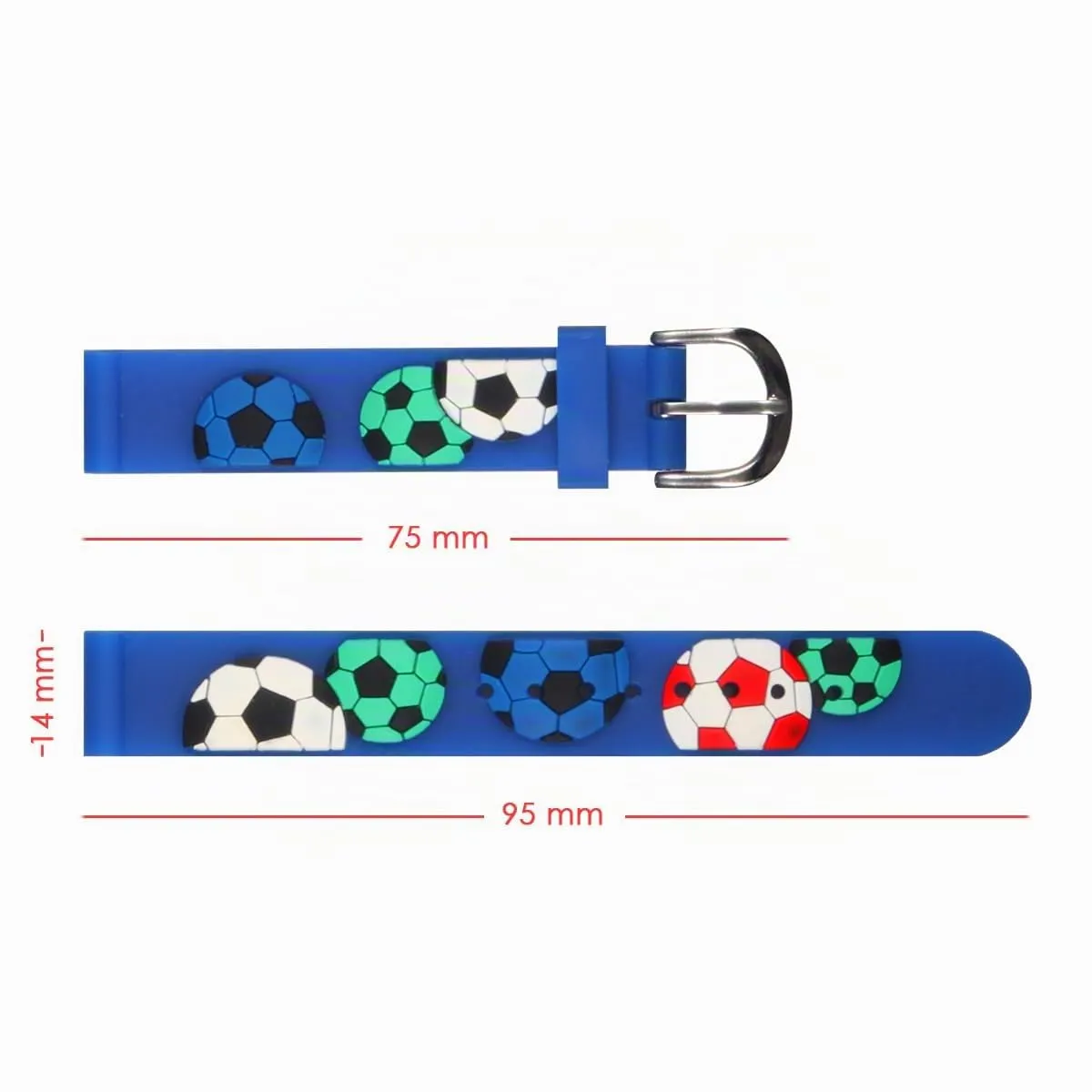 Alienwork Calcio Ragazzi Orologio di Apprendimento Bambini Ragazzi Argento Blu Blu Marino bambini Impermeabile 5 ATM Tempo di Apprendimento - immagine 4