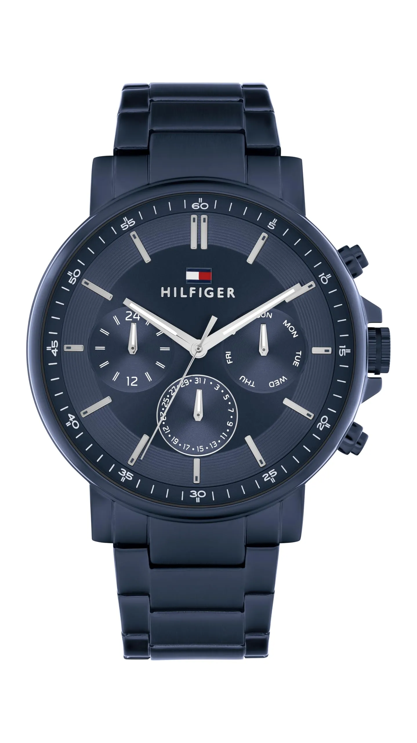 Tommy Hilfiger Orologio Analogico Multifunzione al Quarzo da Uomo con Cinturino in Acciaio Inossidabile Blu - 1710705 - immagine 1