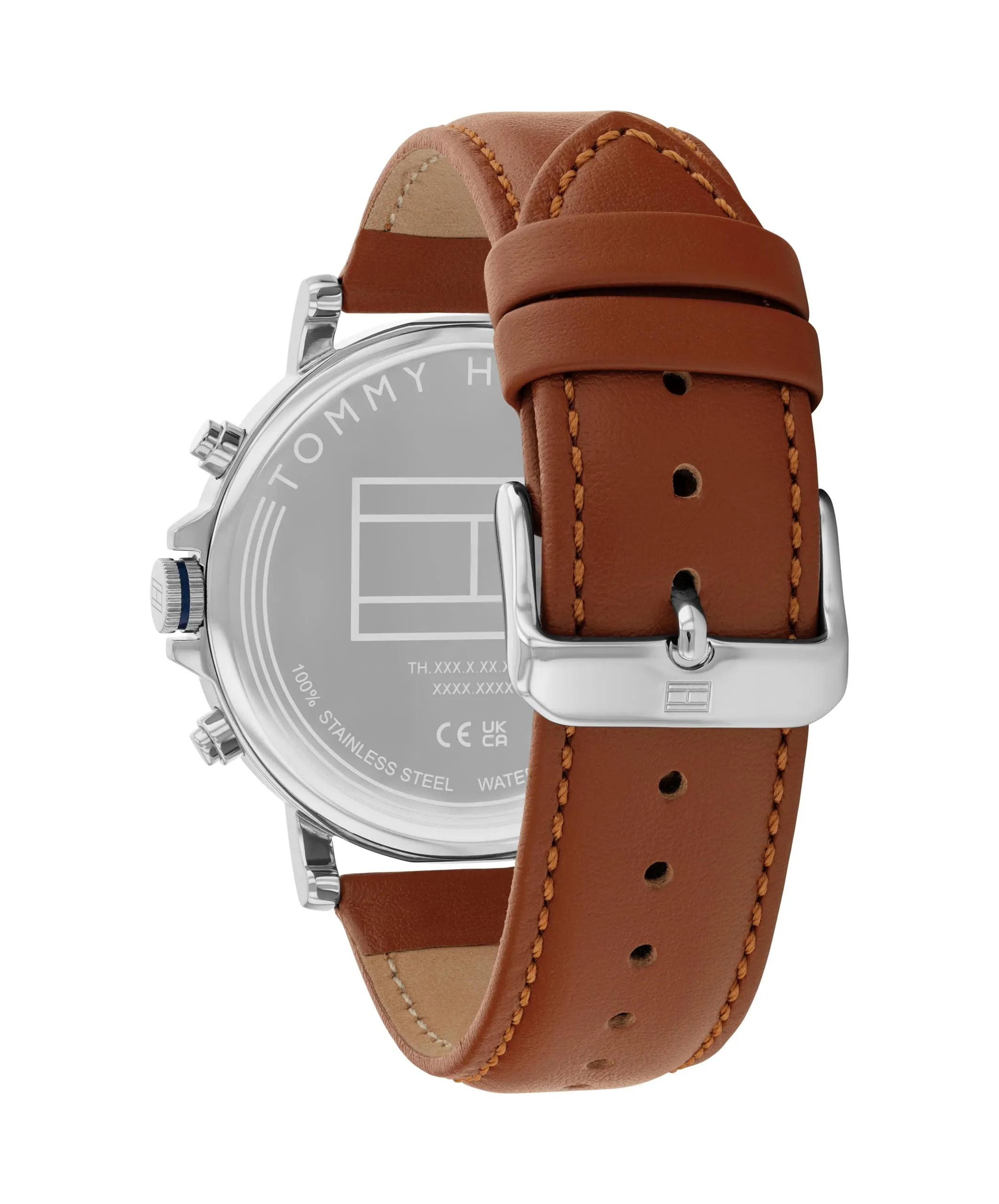 Tommy Hilfiger Orologio Analogico Multifunzione al Quarzo da Uomo con Cinturino in Pelle Marrone - 1710703 - immagine 3