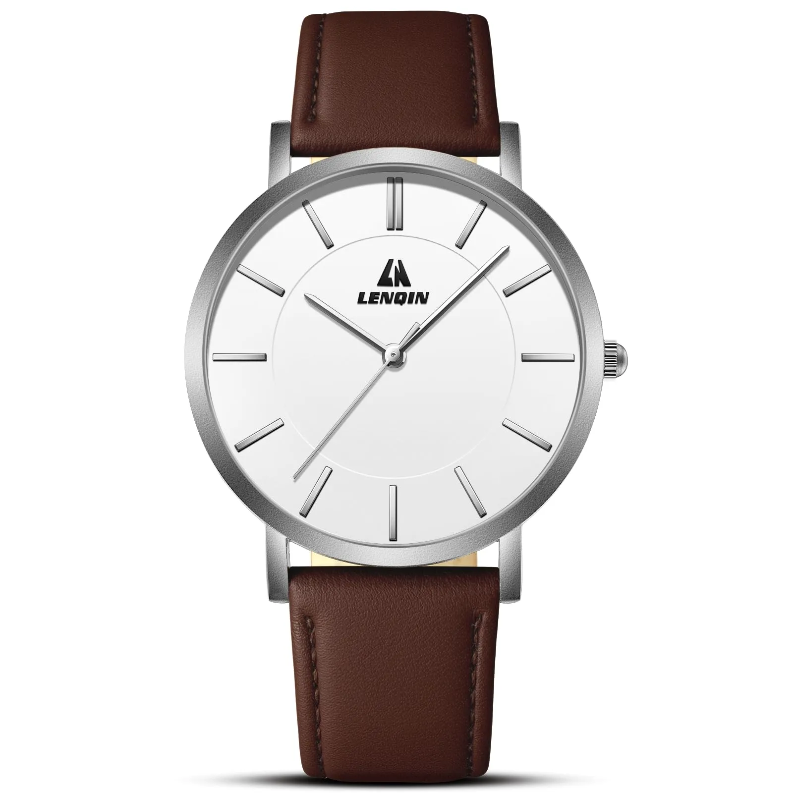 LN LENQIN Orologio Uomo Analogico Al Quarzo 30M Impermeabile Orologi Da Polso Da Uomo Moda Business Orologio da Di Design Cinturino in Pelle - immagine 1