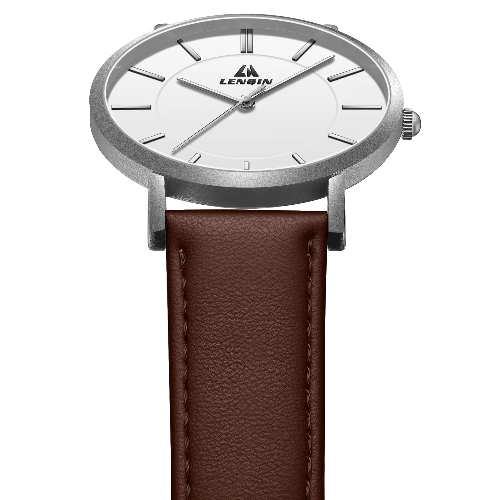 LN LENQIN Orologio Uomo Analogico Al Quarzo 30M Impermeabile Orologi Da Polso Da Uomo Moda Business Orologio da Di Design Cinturino in Pelle - immagine 4