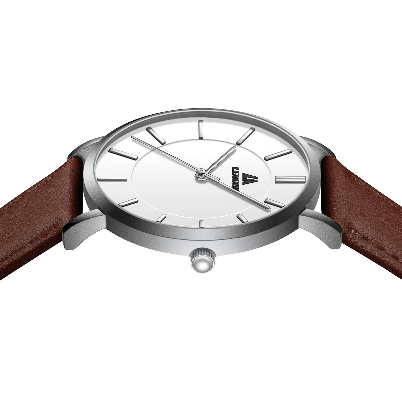 LN LENQIN Orologio Uomo Analogico Al Quarzo 30M Impermeabile Orologi Da Polso Da Uomo Moda Business Orologio da Di Design Cinturino in Pelle - immagine 5