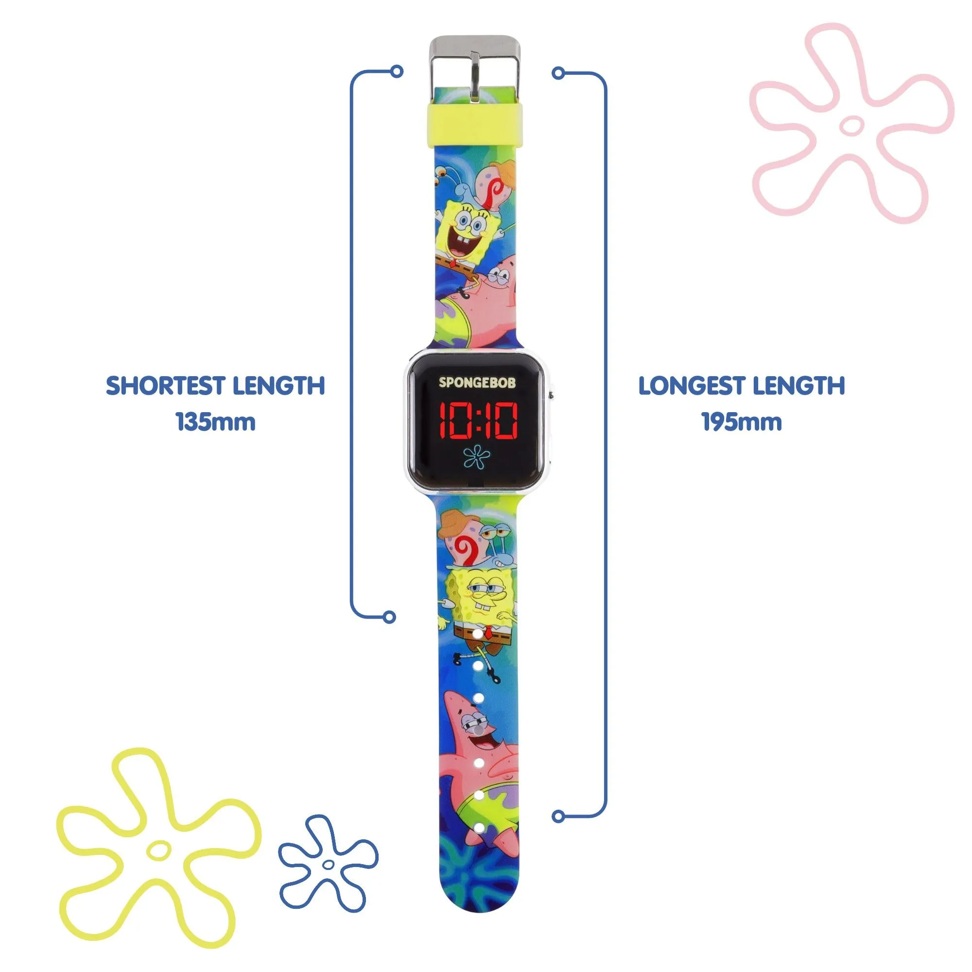 Accutime SpongeBob Squarepants SGB4160 Orologio LED multicolore con cinturino stampato - immagine 4