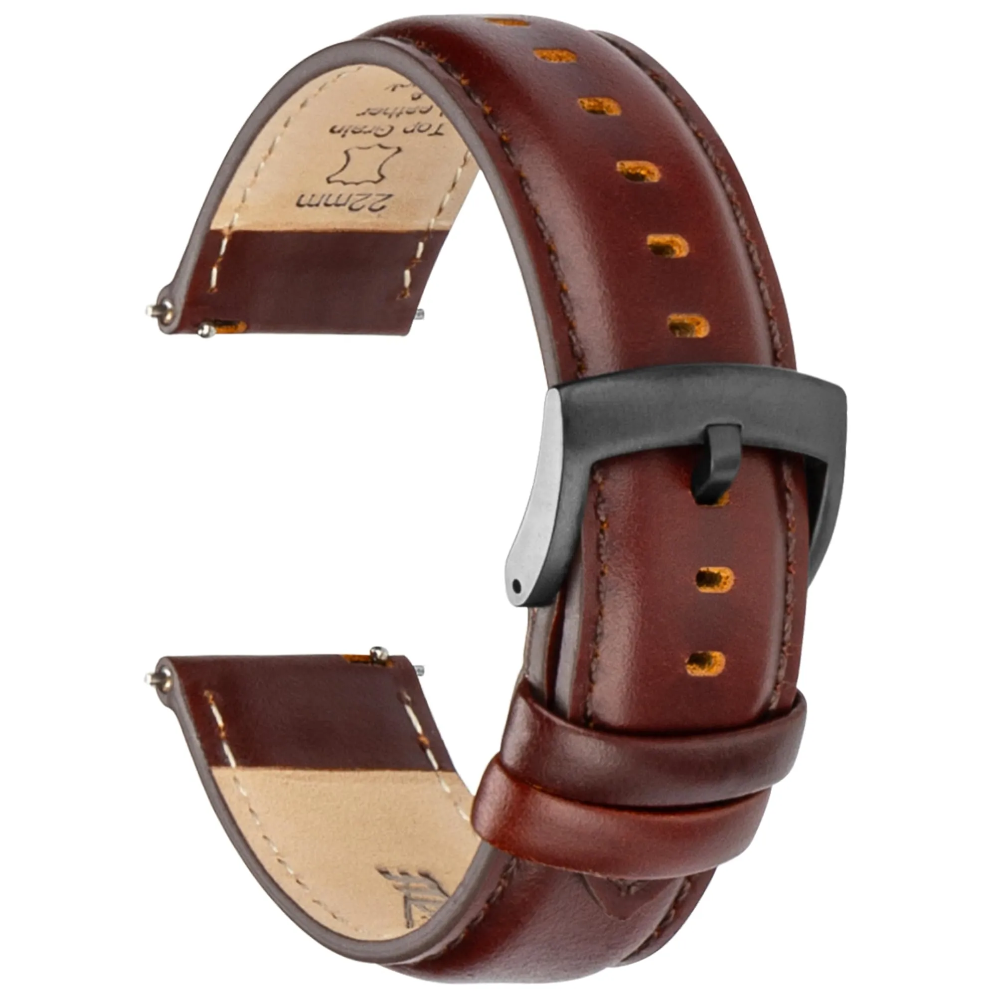 CORROPELLE Cinturini Orologio in Pelle a Sgancio Rapido 18mm 19mm 20mm 21mm 22mm, Elegante Cinturino Vera Pelle Alta qualità Cinturini Ricambio per Uomo Donna, Orologio e Smartwatch - immagine 1