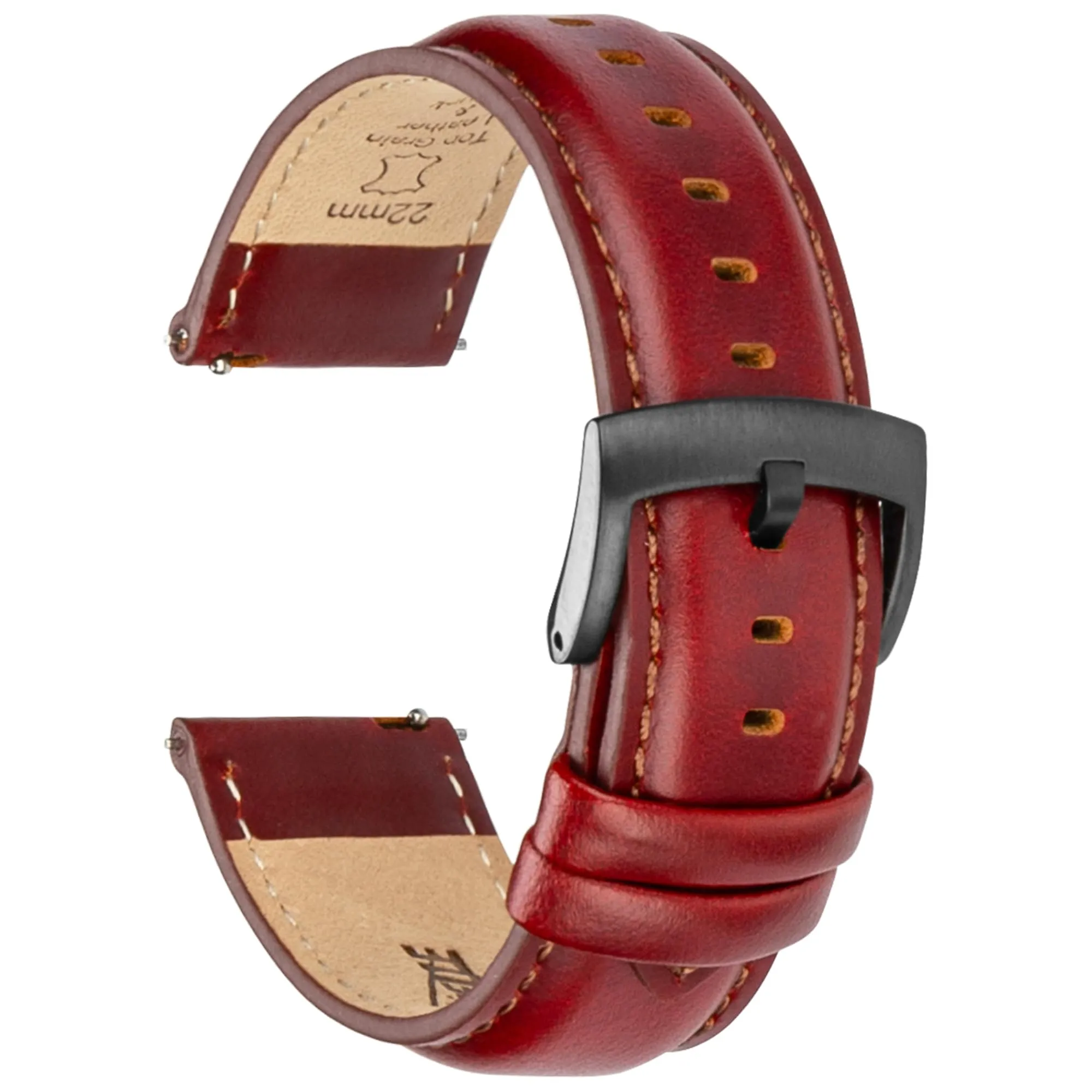 CORROPELLE Cinturini Orologio in Pelle a Sgancio Rapido 18mm 19mm 20mm 21mm 22mm, Elegante Cinturino Vera Pelle Alta qualità Cinturini Ricambio per Uomo Donna, Orologio e Smartwatch - immagine 1