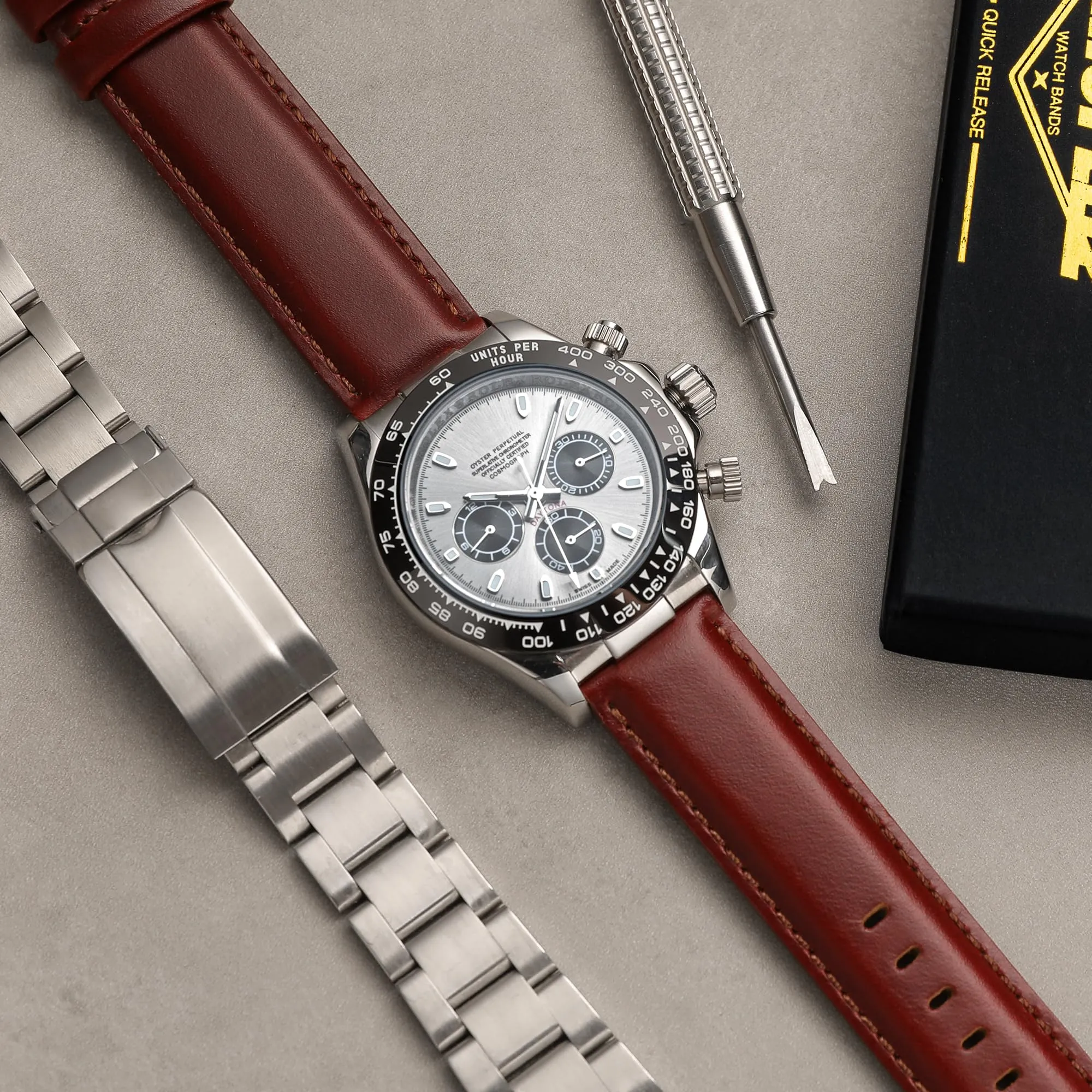 CORROPELLE Cinturini Orologio in Pelle a Sgancio Rapido 18mm 19mm 20mm 21mm 22mm, Elegante Cinturino Vera Pelle Alta qualità Cinturini Ricambio per Uomo Donna, Orologio e Smartwatch - immagine 4