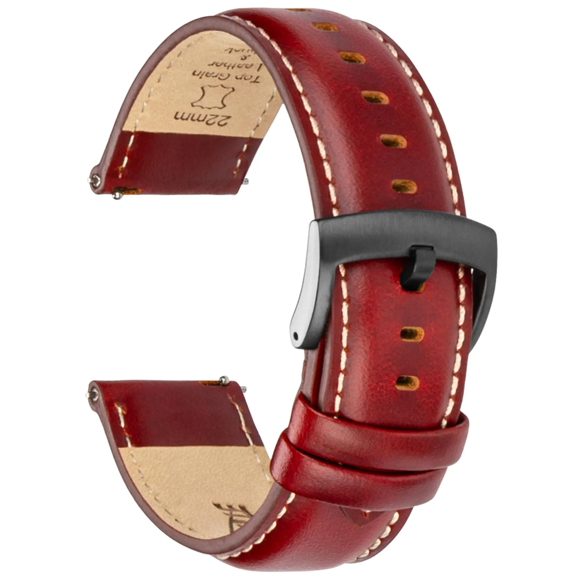 CORROPELLE Cinturini Orologio in Pelle a Sgancio Rapido 18mm 19mm 20mm 21mm 22mm, Elegante Cinturino Vera Pelle Alta qualità Cinturini Ricambio per Uomo Donna, Orologio e Smartwatch - immagine 1