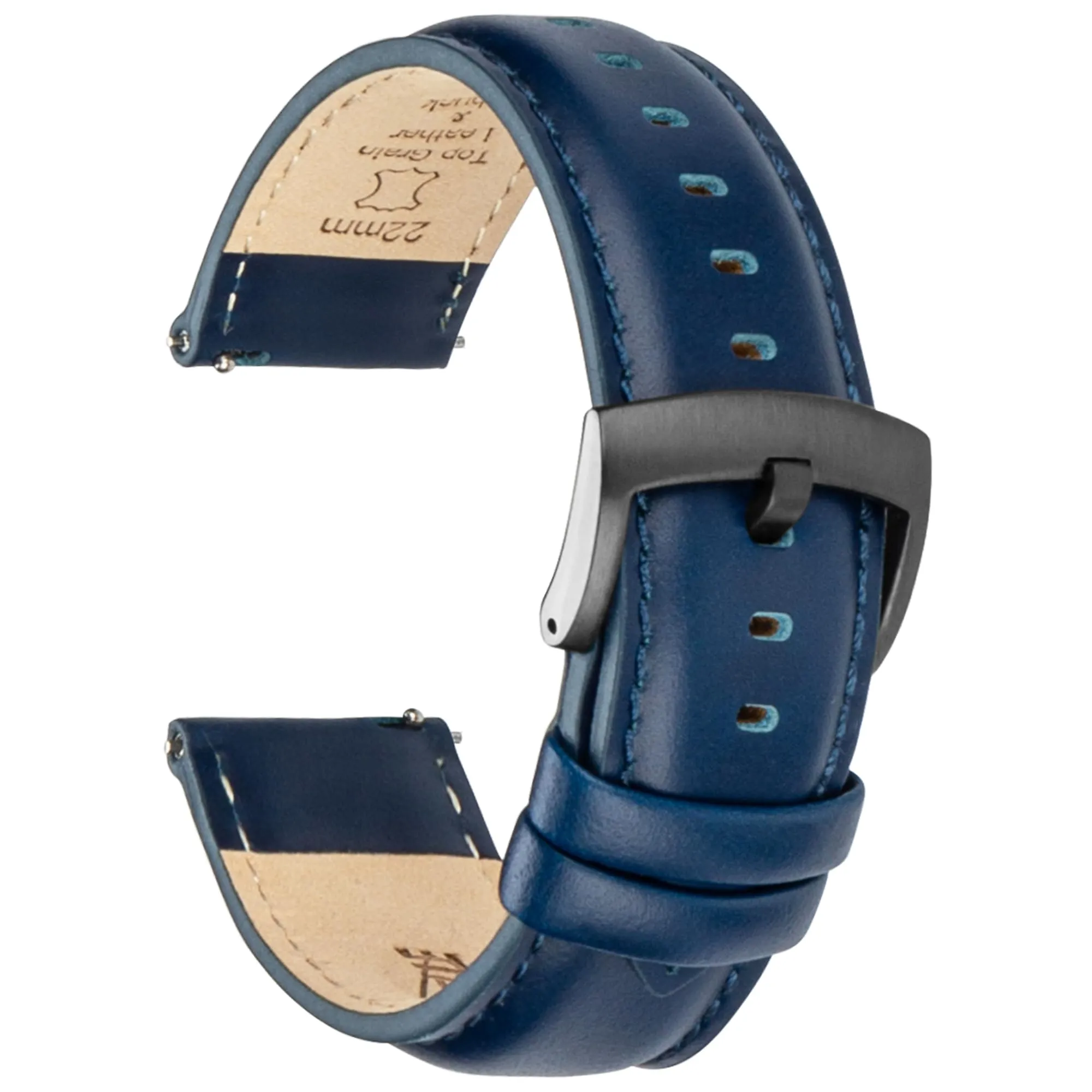 CORROPELLE Cinturini Orologio in Pelle a Sgancio Rapido 18mm 19mm 20mm 21mm 22mm, Elegante Cinturino Vera Pelle Alta qualità Cinturini Ricambio per Uomo Donna, Orologio e Smartwatch - immagine 1