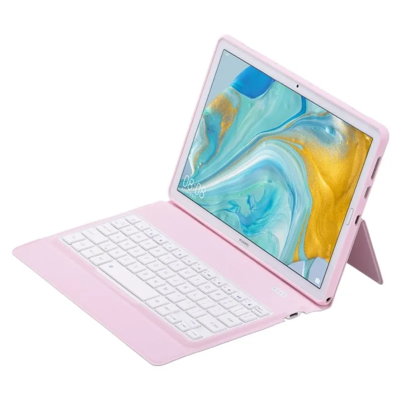 Custodia Royal Bailey T1083 Huawei M6 10.8 MatePad Tastiera Bluetooth Rosa - immagine 1