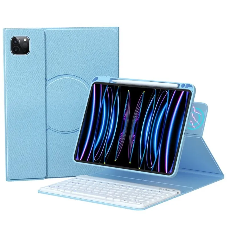Custodia Royal Bailey HD11 Bluetooth Tastiera iPad Air Pro Blu - immagine 1