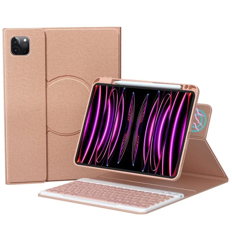 Custodia Royal Bailey HD11 Bluetooth Tastiera iPad Air Pro 11 Rosa - immagine 1