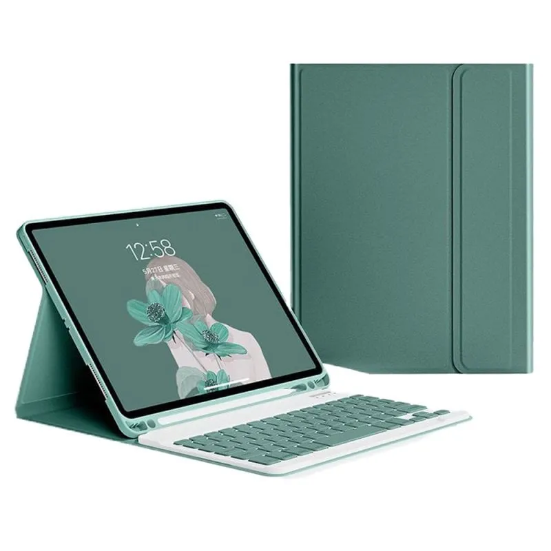 Custodia per Tablet Royal Bailey PS131 Tastiera Bluetooth iPad Air/Pro Verde - immagine 1