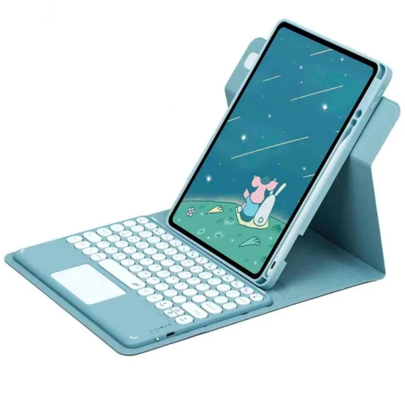 Custodia Royal Bailey PD-E12-1 Bluetooth Tastiera iPad 10.2 Air Pro Blu - immagine 1