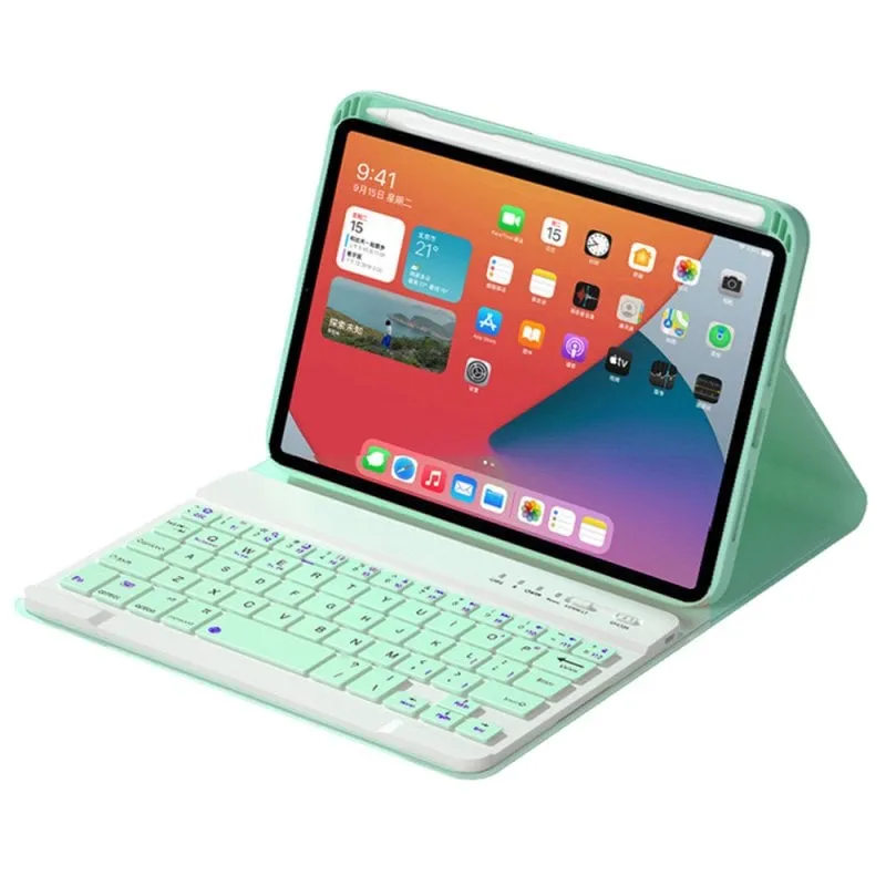 Custodia Tablet Royal Bailey HK11 Bluetooth Tastiera iPad Air/Pro Blu - immagine 1