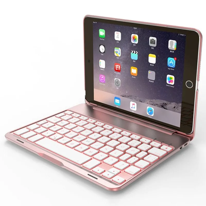 Custodia per tablet Royal Bailey F8SM Bluetooth Tastiera iPad mini 1/2/3/4/5 Rosa - immagine 1