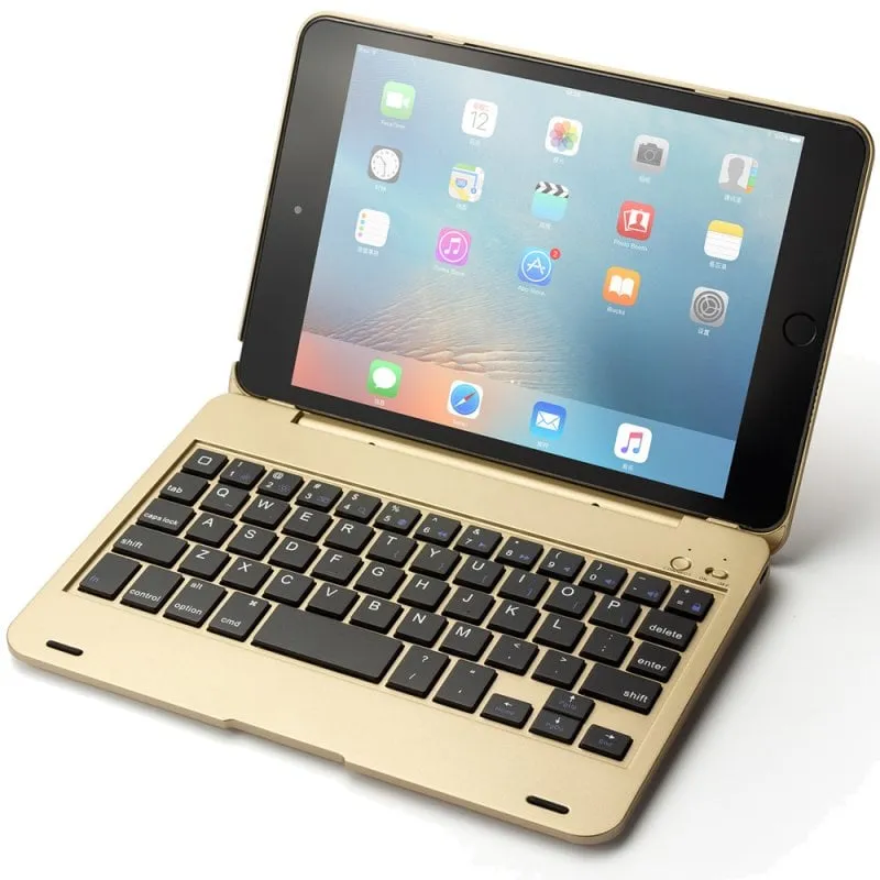 Custodia Tablet Royal Bailey F1+ Tastiera Bluetooth iPad Mini Oro - immagine 1