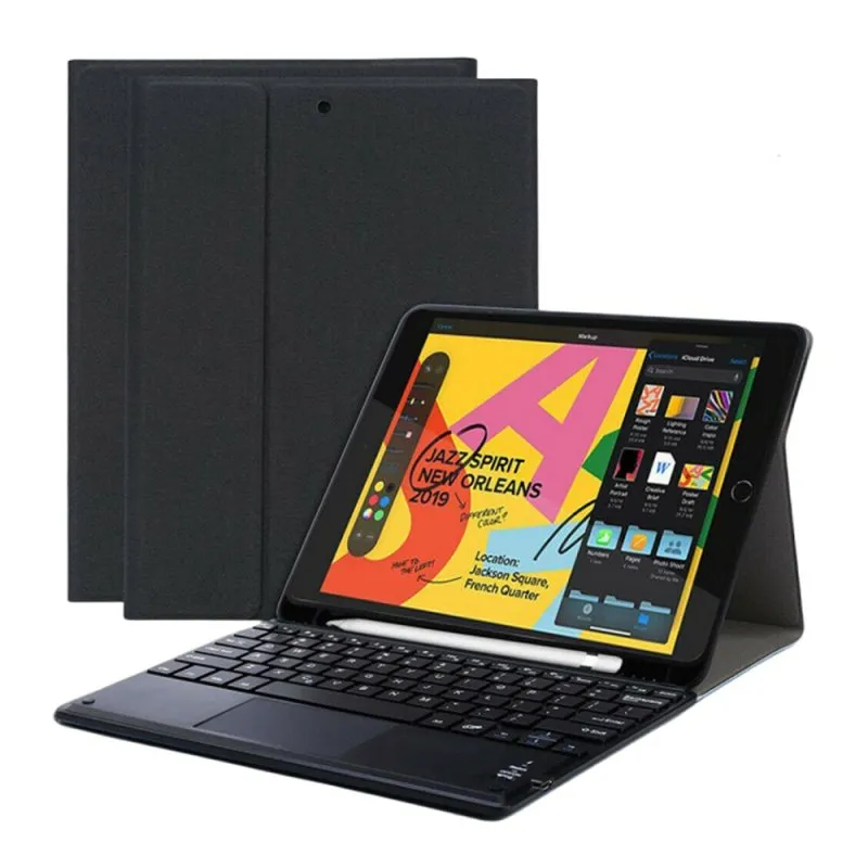 Custodia per Tablet Royal Bailey HK131C Bluetooth Tastiera iPad Air iPad Pro Nero - immagine 1
