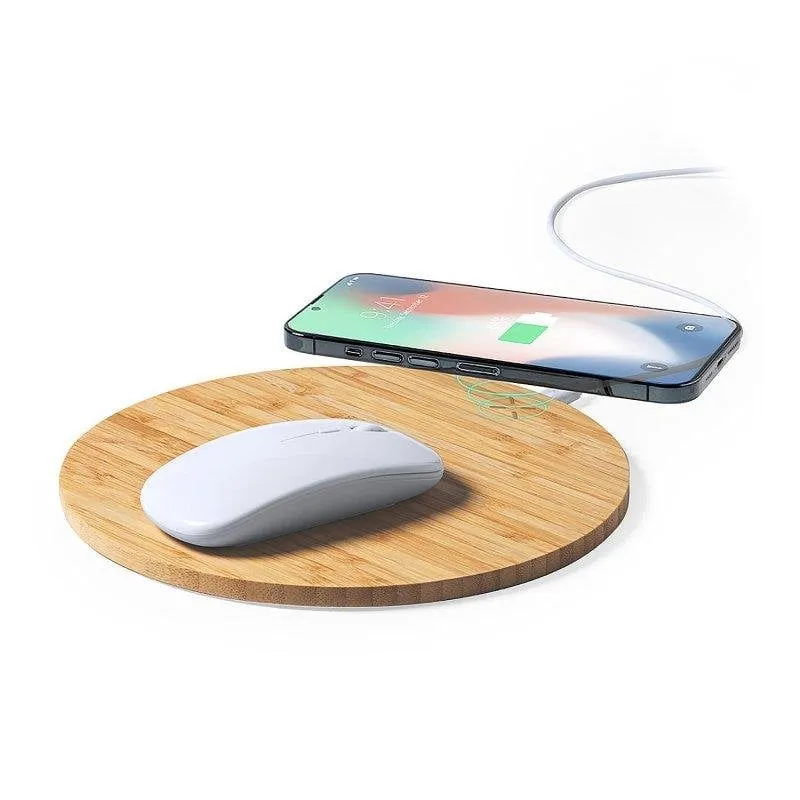 Tappetino Caricatore Wireless Nature Bambu10W Antiscivolo - immagine 1