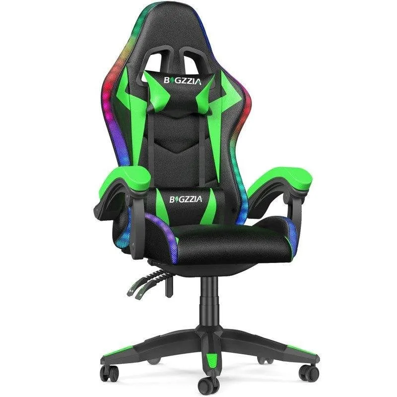 Sedia Gaming Naspaluro LED RGB Supporto Lombare Braccioli Regolabili - immagine 1
