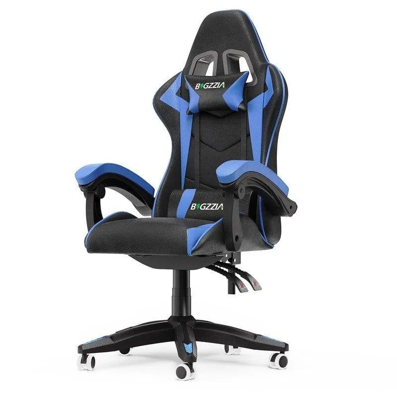 Sedia Naspaluro Ergonomica Gaming Regolabile Nero e Blu - immagine 1