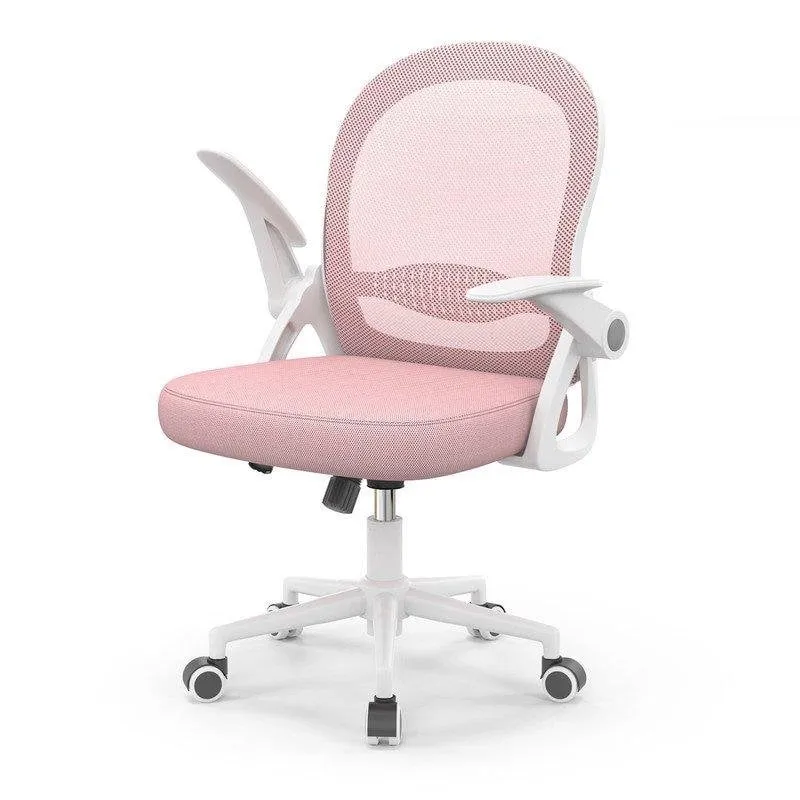 Sedia da ufficio Naspaluro rosa, ergonomica in rete - immagine 1