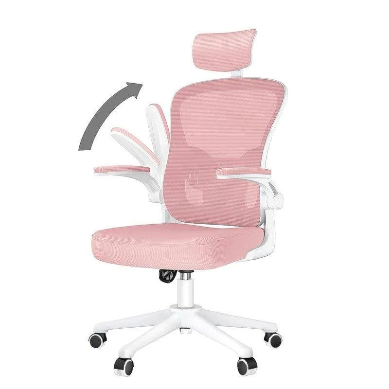 Sedia da Ufficio Naspaluro Ergonomica Rosa 2D Bracci - immagine 1