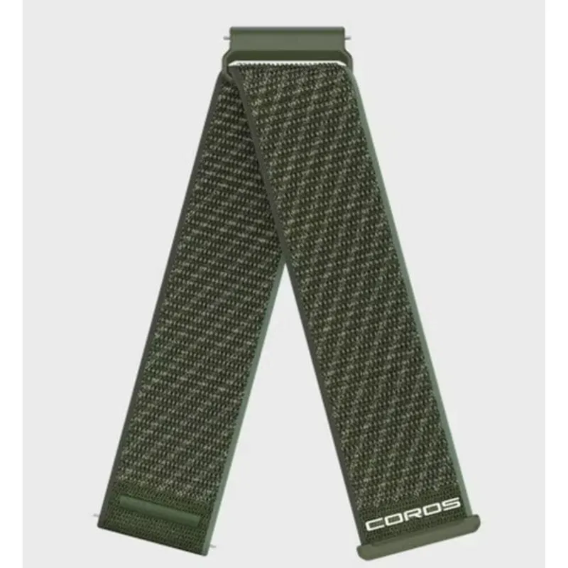 Cinturino nylon Coros Apex 4 verde 24 mm compatibile con Pace 4 e Nomad - immagine 1