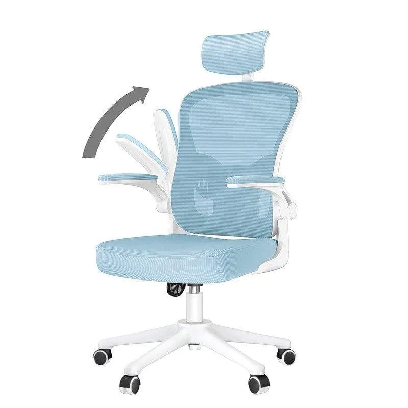 Sedia da Ufficio Naspaluro Ergonomica con Braccioli 2D e Poggiatesta Blu - immagine 1