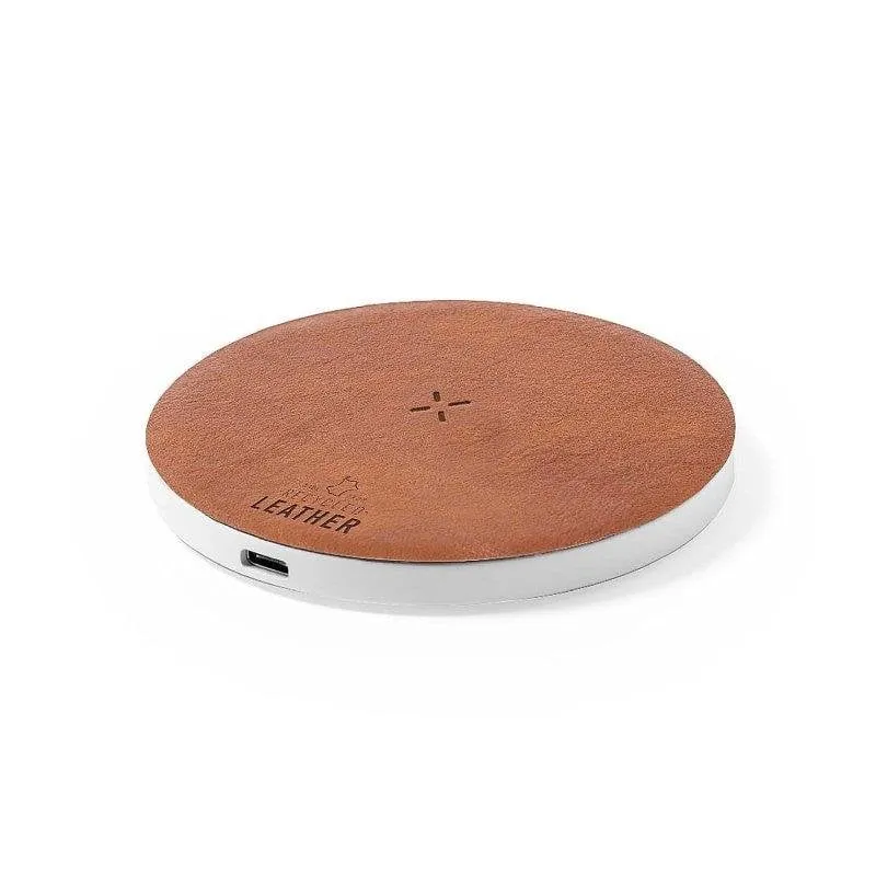 Caricatore wireless Dam Electronics RABS pelle 15W ricarica rapida Qi - immagine 1