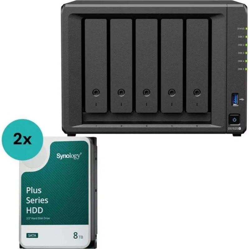 Disco Duro interno NAS Synology 16TB SATA 3,5" DS1525+ Hot Swap - immagine 1