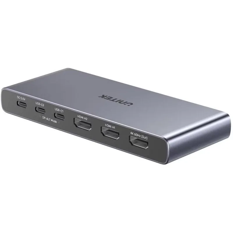 Commutatore KVM Unitek 4 in 1 USB-C HDMI 4K - immagine 1
