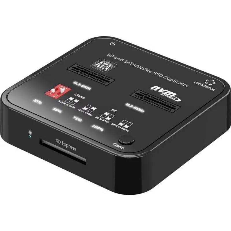 Docking Station Renkforce con USB-C e Supporto M.2 e SD - immagine 1