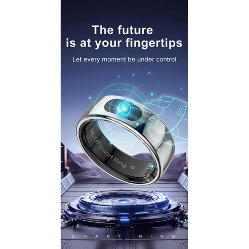 Anello intelligente Powerton Smart Ring PRO Taglia 7 Bluetooth IP68 Ricaricabile Nero - immagine 1
