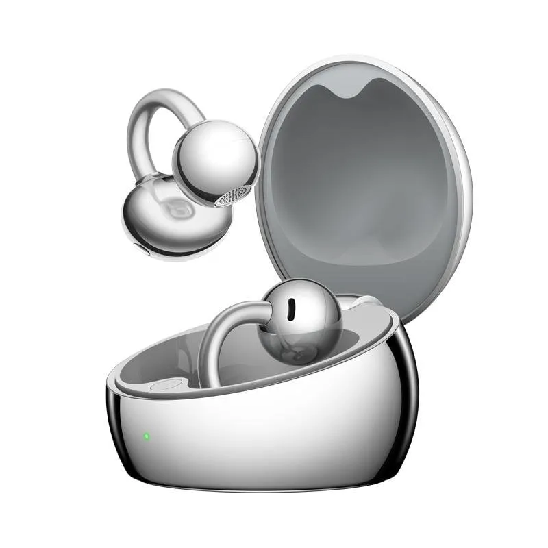 Auricolari Huawei FreeClip 2 S wireless Bluetooth 6.0, resistenti all'acqua, microfono, argento - immagine 1