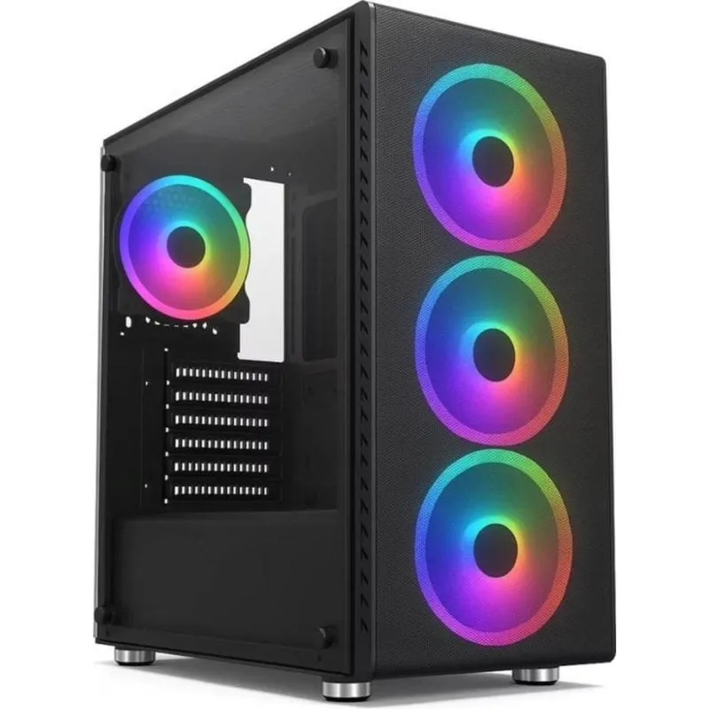 Case PC 1st Cool ML-RAINBOW4-RGB-650 ATX RGB 4 Ventole 650W Vetro - immagine 1