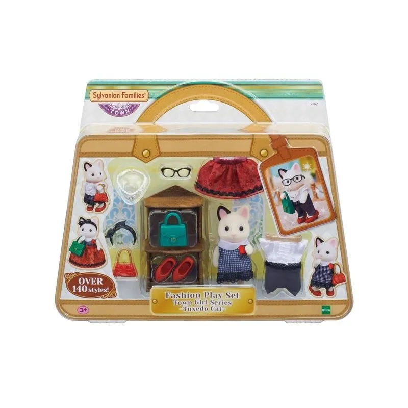 Figura Sylvanian Families Felicia Gatto Tuxedo Town Girl 9,5 cm - immagine 1