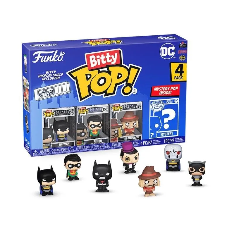 Figura Funko Bitty Pop! DC Batman Set 4 Vinile Multicolore - immagine 1