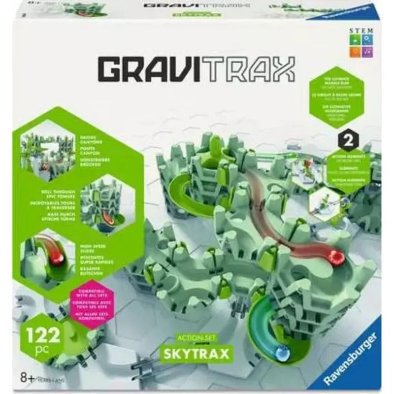 Pista per biglie Ravensburger GraviTrax Skytrax 122 pezzi - immagine 1