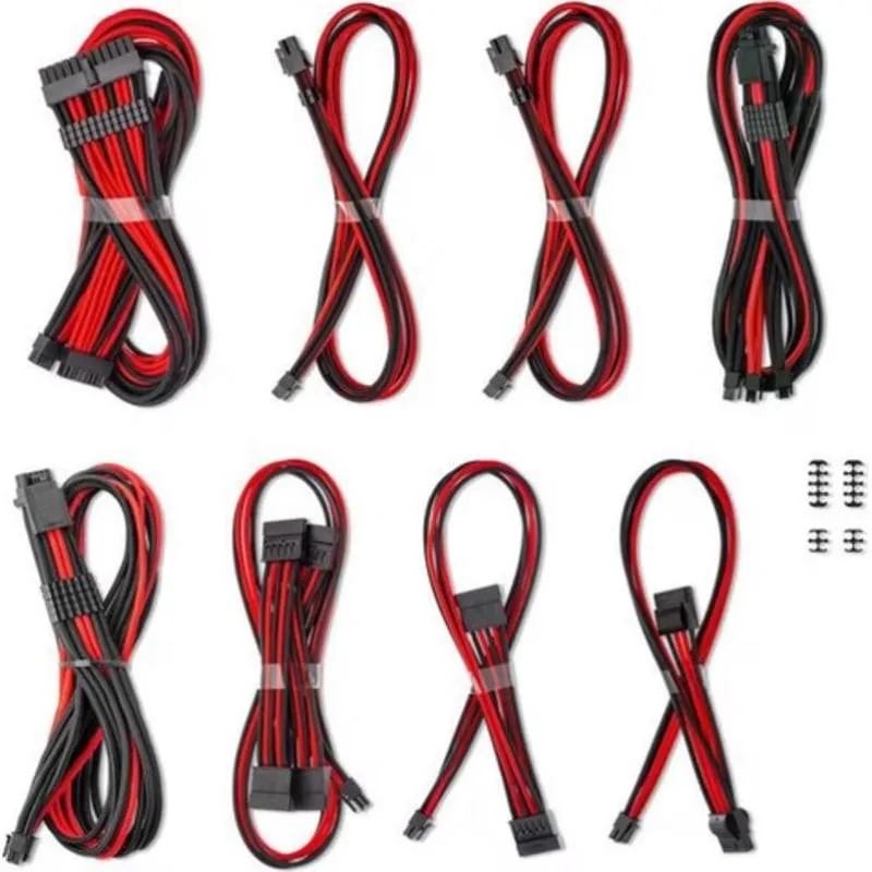 Cavo interno CableMod C-Series Pro ModMesh Rosso 16-Pin a 3x8-Pin - immagine 1