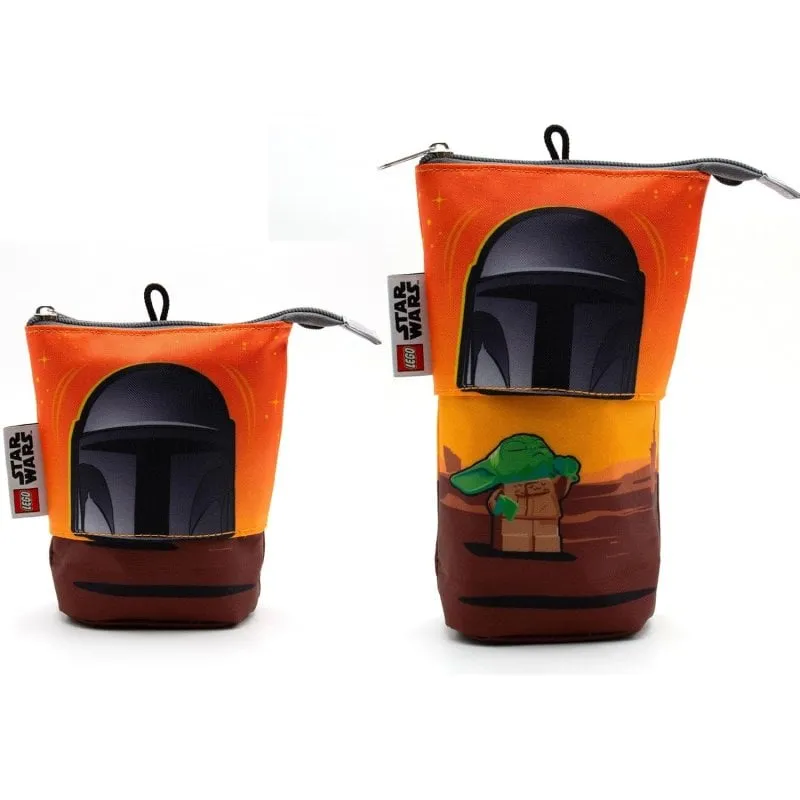 Astuccio Flessibile The Mandalorian Lego Poliestere Arancione Zip - immagine 1