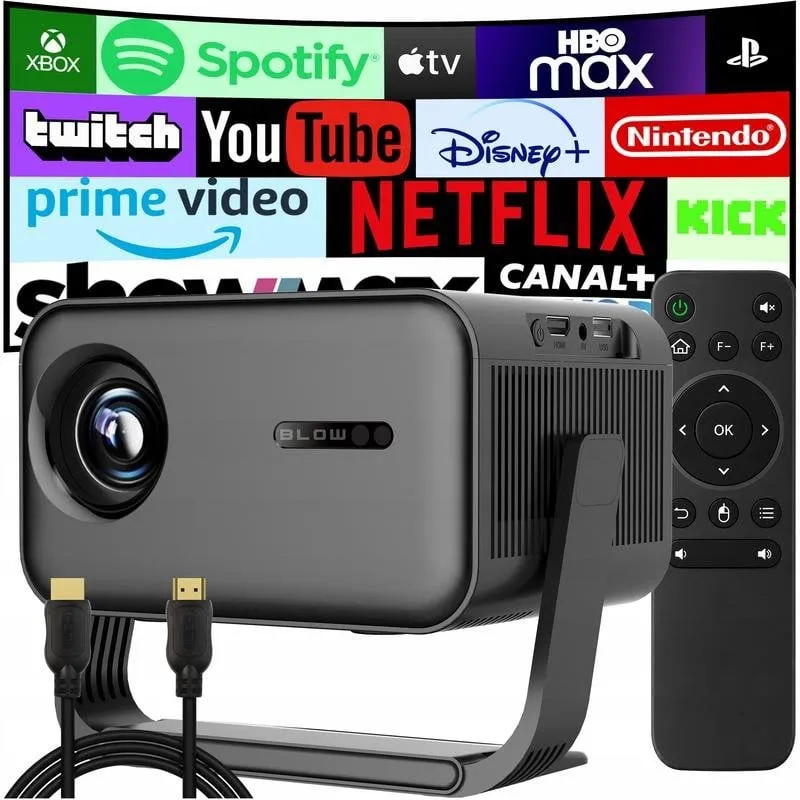 Proiettore Blow MaxView Black Full HD 650 Lumen 150" LED Wi-Fi Portatile - immagine 1