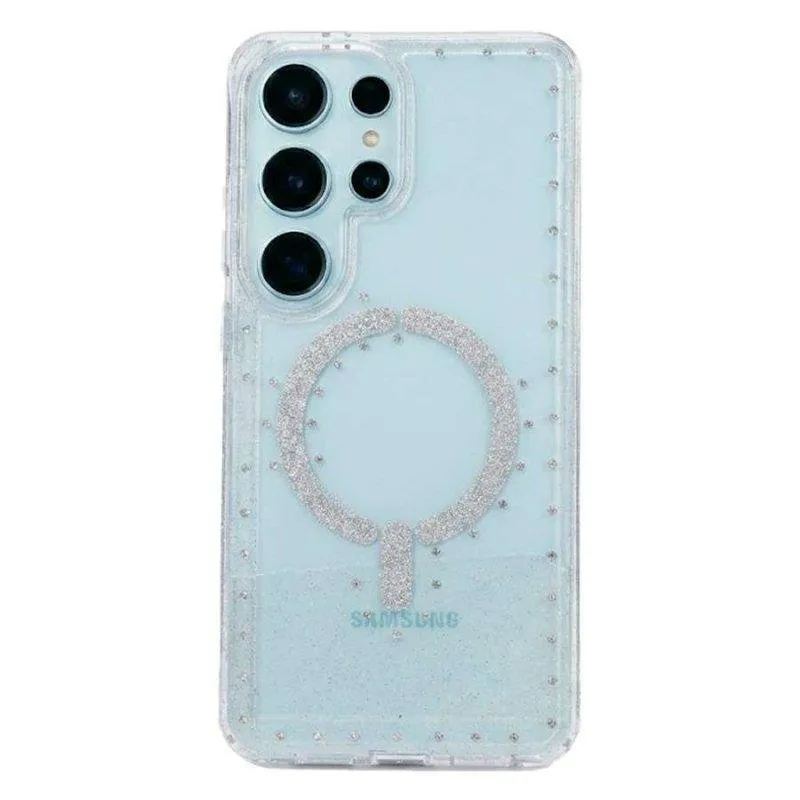 Custodia La Casa de las Carcasas Glitter Compatibile MagSafe Grigia per Samsung Galaxy S26 Ultra - immagine 1
