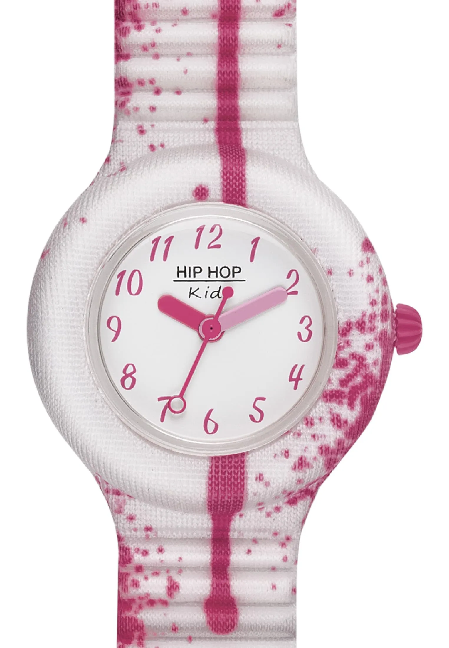 HIP HOP, Collezione Kids Fun, Orologio Bambini Pink Paint, con Cinturino Intercambiabile in Silicone e Tessuto, Pratica Chiusura, Indici Fucsia, Sfere Rosa e Fucsia, Cassa 28 mm, Movimento al Quarzo - immagine 2